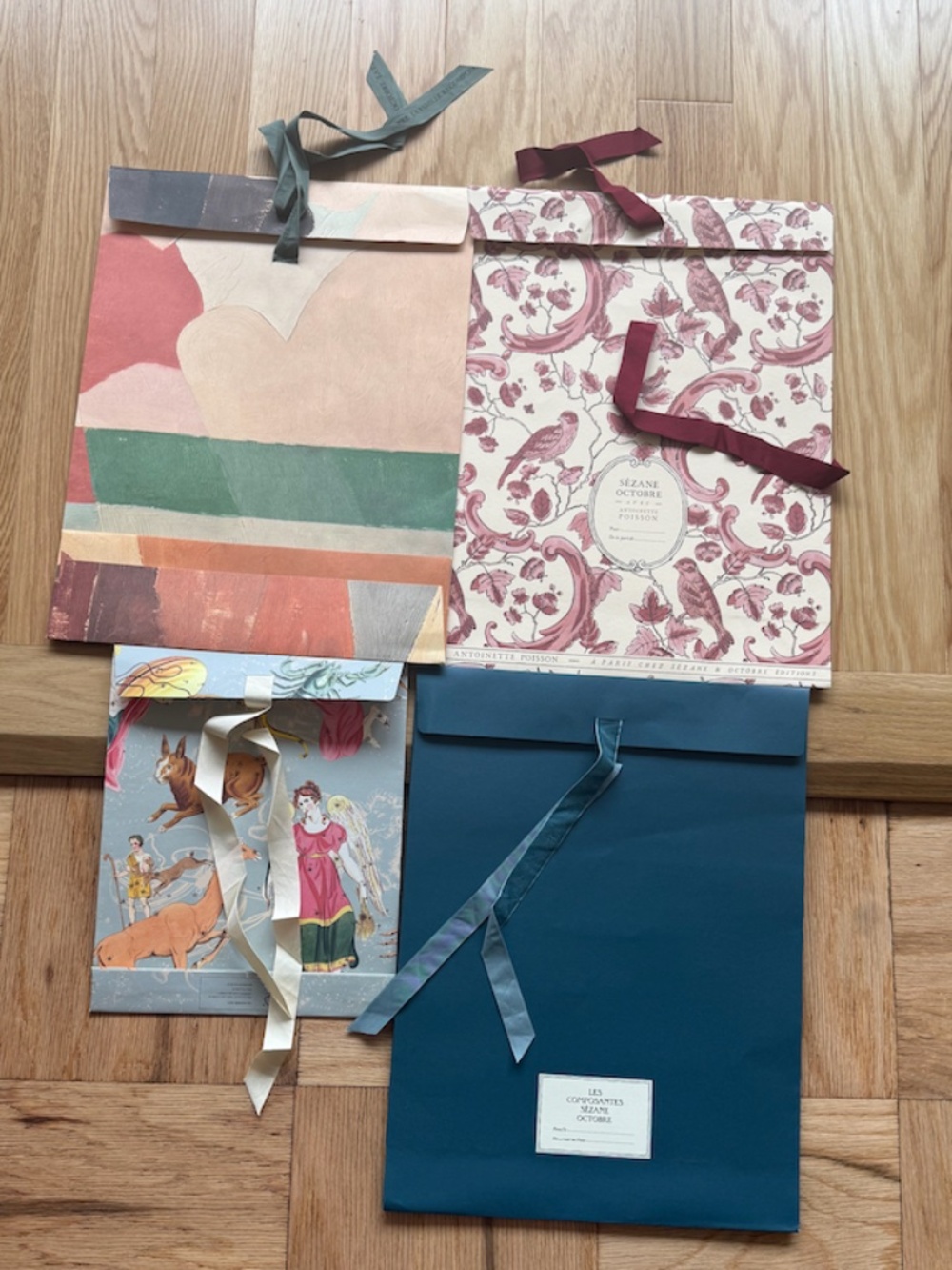 NEW Sezane assorted paper gift pouches x 4